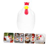Mobestech Cuiseur à Œufs Micro Ondes Plastique Chaleur Design Poussin Mignon Cuiseur Vapeur Œufs Maison Compact et Blanc