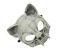 Mobestech de Crâne D’Animal 3D en Polyuréthane Léger et Taille Unique D’Halloween et Cosplay Oreilles de Chat Accessoire de Fête pour Carnaval et Bal Masqué