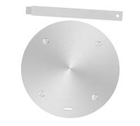 Mobestech Disque Adaptateur pour Plaque Induction, Plaque de Guidage Thermique en Acier Inoxydable, Diffuseur de Chaleur pour Gaz et Réchaud Électrique, 1 Set Argenté