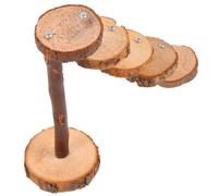 Mobestech Échelle De Saut Délicate Planche De Saut Domestique pour Hamster Niveaux Tremplin Bois Naturel