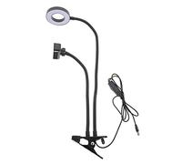 Mobestech Éclairage Annulaire LED avec Pince Éclairage Appoint pour Visioconférence Diffusion Direct Lampe à Portraits