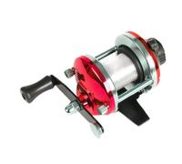 Mobestech Enrouleur de Ligne de Pêche à Tambour, 0, 28mm 50m, Rouge