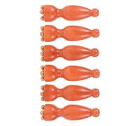 Mobestech Ensemble 6 Pcs Petits Masseurs Oculaires en Bois Naturel, Outils de Massage du Visage et Cou Portatifs, Bâtonnets Gua Sha pour Acupuncture et Relaxation, Applicateurs pour Soins