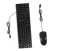 Mobestech Ensemble Clavier Et Souris Filaire USB Plein Format pour Bureau, Utilisation Professionnelle, Plug and Play, Confortable, Couleur Noire, Fourniture Informatique Moderne