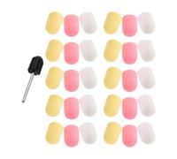 Mobestech Ensemble de 30 Capuchons de Ponçage Ø10mm en Acier Inoxydable pour Manucure et Pédicure, Grains 80 180 240 pour Préparation Précise des Ongles en Gel et Acrylique