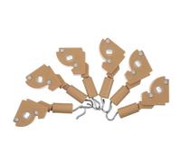 Mobestech Ensemble de 6 Pièces de Rechange pour Mécanisme D'inclinaison de Baguette de Store en Bois Naturel, Commande pour Réglage Précis Lumière, Accessoires Compatibles pour Stores