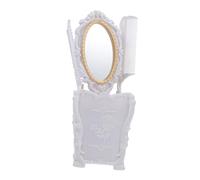 Mobestech Ensemble Peignes de Coiffure Antistatiques 2 Pièces Blanc Élégant Portable pour Salon et Soins Capillaires Miroir et Boîte Pvc