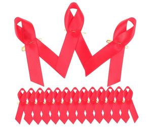 Mobestech Épingle à Lien Rouge Réutilisable 16 Cm x 1,3 Cm Pour Sensibilisation Au Sida, Collecte De Fonds Et Campagne De Prévention, Accessoire Portable D'engagement Social, Usage Quotidien