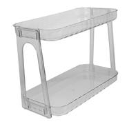 Mobestech Étagère de Rangement Transparent Double Niveau pour Comptoir Salle de Bain Organisateur Cosmétique Stable et Facile à Nettoyer pour Bureau et Cuisine