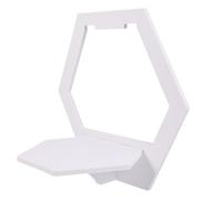 Mobestech étagère Rack Salle pour Pendaison Mur monté Etagere d'angle Cadre vitrine Etagere Rangement Etagere Angle Etagere de Rangement Stand de Stockage Grille décorative WPC Blanche
