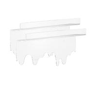 Mobestech Étagères Flottantes Murales Transparentes pour Maquillage Organisateur en Plastique de Salle de Bain Installation Facile Rangement Pratique pour Chambre et Salle de Bain Lot de 2