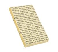 Mobestech Étiquettes Autocollantes Transparentes Pet 32x9 Mm, 3500 Pièces, Autocollants Imperméables « Fabriqué en Chine » pour Emballage et Identification D’origine