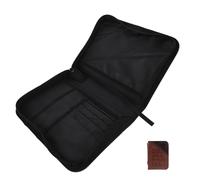 Mobestech Étui pour Bible Grand Format en Cuir Pu Imperméable avec Fermeture Éclair Intégrale et Poches Multiples, Paquet de Transport pour Livres D’église et Étude Biblique, Housse