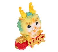 Mobestech Figurine Dragon Chinois Miniature Résine Décoration Nouvel an Chinois Dragon Ornement pour Bureau Maison Bureau Feng Shui et Paix