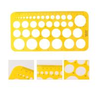 Mobestech Gabarit de Dessin Cercle Plastique Transparent avec Règle Géométrique Multifonction pour Architecture École et Bureau Outil de Mesure Précis pour Projets Créatifs et Techniques