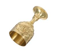 Mobestech Gobelet Médiéval Métal Vintage Coupe Cuivre Antique à Tige Haute Ergonomique Petit pour Whisky Vin et Spiritueux Cérémonies et Décorations