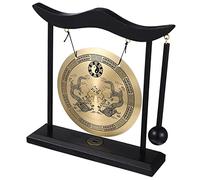 Mobestech Gong De Style Chinois avec Double Dragon 20 Cm Cuivre Massif Décoration Vintage Contemplation Et Bureau avec Maillet Sonore