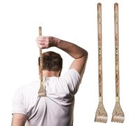 Mobestech Gratte-Dos en Bois d'Aile de Poulet, Lot de 2 Pièces, Outil de Massage Manuel pour Garçon et Filles et Adultes, Soulagement des Démangeaisons et Massage du Dos