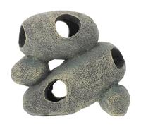 Mobestech Grotte Rocheuse pour Aquarium en Résine - Abri Décoratif Compact pour Bettas et Cichlidés - Cachette Naturelle pour Poissons et Crevettes - Refuge Anti-Stress pour Reproduction