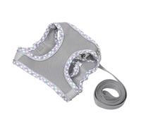 Mobestech Harnais et Laisse Réglables pour Chiens et Chats Gilet Respirant Maille Douce Harnais Étape avec Réflecteur pour Promenade Sécurisée