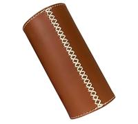 Mobestech Housse de Protection Extérieure Légère et Facile à Transporter en Cuir Marron pour Cartouche de Gaz pour Camping et Voyage