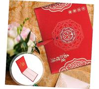 Mobestech Invités de Mariage Vintage Style Chinois Cahier de Signatures Élégant pour Décoration de Mariage Souvenirs et Ambiance Festive