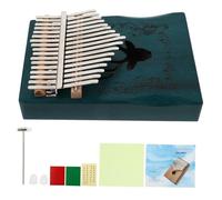 Mobestech Kalimba Touches Bois Bleu pour Débutants Piano à Pouce Mbira Instrument Musical Portable avec Bords Arrondis et Clair Cadeau pour Apprentissage et Loisirs