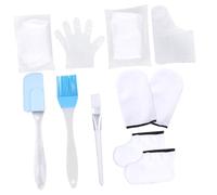 Mobestech Kit de Soins Mains et Pieds 1 Paire de Moufles Exfoliants Hydratants en Coton Blanc Accessoires Spa pour Gommage et Bain de Paraffine Produits de Soins des Couleur Aléatoire