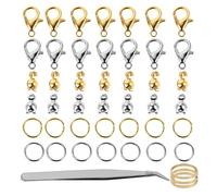 Mobestech Kit Fermoirs Mousquetons Colorés pour Bracelets et Colliers Complet avec Anneaux Ouverts et Pinces pour Création de Bijoux DIY Fermoirs Lobster Robustes et Faciles à Utiliser