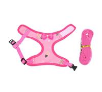 Mobestech Laisse de Poulet et Gilet Harnais Taille M Rose Ananas, Corde de Traction Extra-Longue Résistante pour Promenade Extérieure, Accessoire Déguisement Poule Coq Adapté aux Fêtes