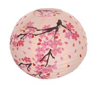 Mobestech Lanterne Papier Japonaise Rose Motif Fleurs de Cerisier et Pêcher Décoration Suspendue pour Restaurant et Fête Japonais