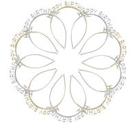 Mobestech Lot de 10 Bandeaux d'Anniversaire Dorés et Argentés Accessoires Décoratifs pour Cheveux Bandeaux de Fête pour Adultes Célébrations et Anniversaires Décoration Festive Élégante