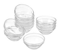 Mobestech Lot de 10 Bols Mélangeurs en Verre Transparent Diamètre 7,5 CM Hauteur 3,5 CM Bols pour Masque Facial DIY Outil de Salon de Beauté et Soin Spa Pratique pour Préparation de Masques