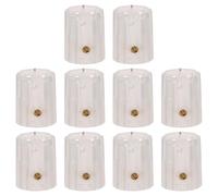 Mobestech Lot de 10 Boutons de Commande du Potentiomètre Transparents 13 X 16 Mm pour Guitare Électrique, Kit de Boutons de Volume de Pédale D’effets, Accessoires de Contrôle pour Guitares