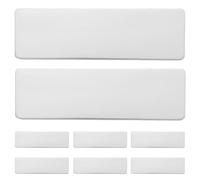 Mobestech Lot de 10 Plaques Nominatives en Acier Inoxydable Miroir Petit Format Étiquettes Signalétiques Solide pour Bureau et Porte Adaptées à la Gravure Laser et Usage Professionnel