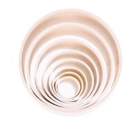 Mobestech Lot de 16 Moules Ronds en Plastique Légers pour Fabrication de Fleurs en Écran Manchons de Moulage Polyvalents pour Bricolage Artistique et Création de Pétales Artisanaux