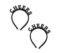 Mobestech Lot de 2 Bandeaux de Fête Cheers Accessoires Créatifs Légers pour Cheveux Décorations pour Nouvel An et Soirées pour Photo et Ambiance Festive