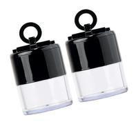 Mobestech Lot de 2 Boîtes Poudre en Vrac 5 G avec Houppette Intégrée Format Voyage Portable pour Maquillage Quotidien et Mallette Rangement Maquillage