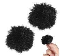 Mobestech Lot de 2 Bonnettes Anti-Vent en Fourrure pour Microphone Housse Pare-Vent Extérieure Légère Accessoire Microphone pour Enregistrement Audio Clair Bruit