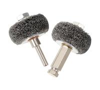 Mobestech Lot de 2 Brosses Abrasives en Acier Inoxydable avec Tige Hexagonale Roue de Polissage pour Pneus Meule de Nettoyage et Désoxydation Accessoires pour Perceuse Électrique Usage