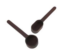 Mobestech Lot de 2 Cuillères Doseuses à Café en Bois Massif Noir Noyer Cuillère pour Café Moulu et Grains pour Expresso la Cuisine et Préparation Précise des Infusions