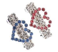 Mobestech Lot De 2 Épingles à Cheveux De Cœur Décoratives pour Chien Et Chat, Légères Et Solide, Accessoires De Toilettage pour Animaux De Compagnie, Tailles Petites, pour Fêtes Et Séances Photo