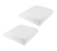Mobestech Lot de 2 Mousses Filtrantes Blanches pour Aquarium 30x60 Cm, Éponge Filtrante Perméable en Fibre Polyester Écologique, Filtration pour Bac à Poissons et Nettoyage de l'eau