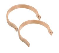 Mobestech Lot de 2 Poignées de Théière en Bois de Hêtre avec Manchon en Cuivre Résistantes à L’Usure Remplaçables Adaptées pour Bouilloires Domestiques et Salons de Thé