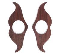 Mobestech Lot de 2 Porte-pages Lecture en Bois de Noyer 8,5 X 3,3 X 1,5 Cm, Marque-pages à Pouce Ergonomiques de Moustache, Accessoires de Lecture Pratiques pour Romans, Livres de Poche