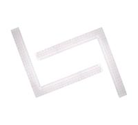 Mobestech Lot de 2 Règles de Couture en Plastique 26 CM Règle en L Angle Droit Outil de Mesure Précis pour Création de Patrons Couture et Découpe Textile Accessoire pour Artisanat et