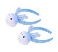 Mobestech Lot de 2 Serrage-têtes Peluche Méduse Bleue Marine, Accessoires de Costume D'animal pour Fête à Thème Océan, Bandeaux Cosplay Confortables et Légers pour Femmes et Filles