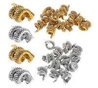 Mobestech Lot de 24 Breloques Serpent en Métal Antique Perles Serpent Vintage pour Bracelets et Colliers Pendentifs Bohèmes Unisexes Accessoires DIY pour Création de Bijoux Uniques