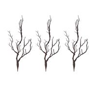 Mobestech Lot de 3 Branches de Bois de Cerf Artificielles Décoratives Branches Corail Séchées pour Accessoires Bricolage et Décorations Cheveux Halloween