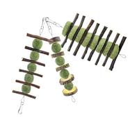 Mobestech Lot De 3 Jouets à Mâcher en Bois Naturel pour Hamster, Lapin Et Cochon d'Inde, Jouets De Dentition Réconfortants, Taille Moyenne, Adaptés Aux Petits Animaux De Compagnie